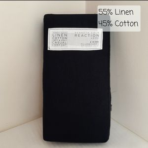 Kenneth Cole Linen Cotton King Black  Pillowcases